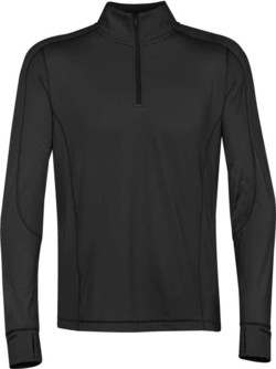 Sort teknisk fleecetrøje m. lynlås - Stormtech