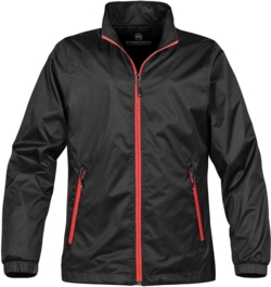 Sort me. rød lynlås