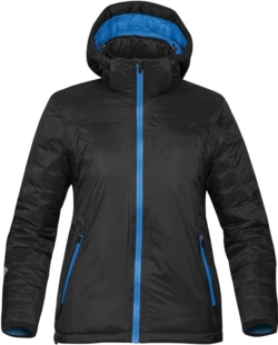 Sort m. blå detaljer