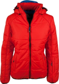 Rød m. blå detaljer