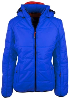 Kornblå m. røde detaljer