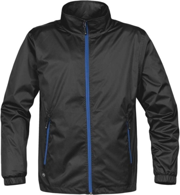 Sort med kornblå kontrast