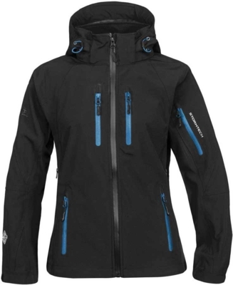 Sort m. kornblå kontraster