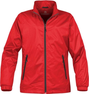 Rød m. sorte lynlåse