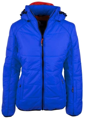 Kornblå m. røde detaljer