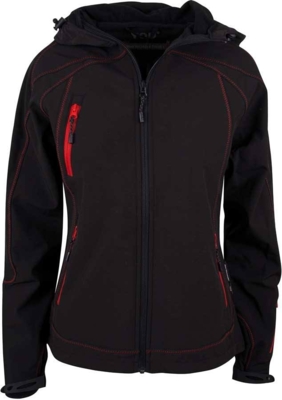 Sort m. røde detaljer