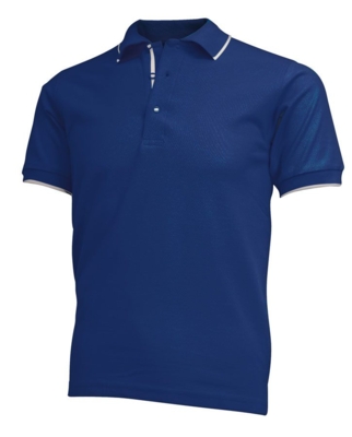 Polo-shirt m. kontrast i hals